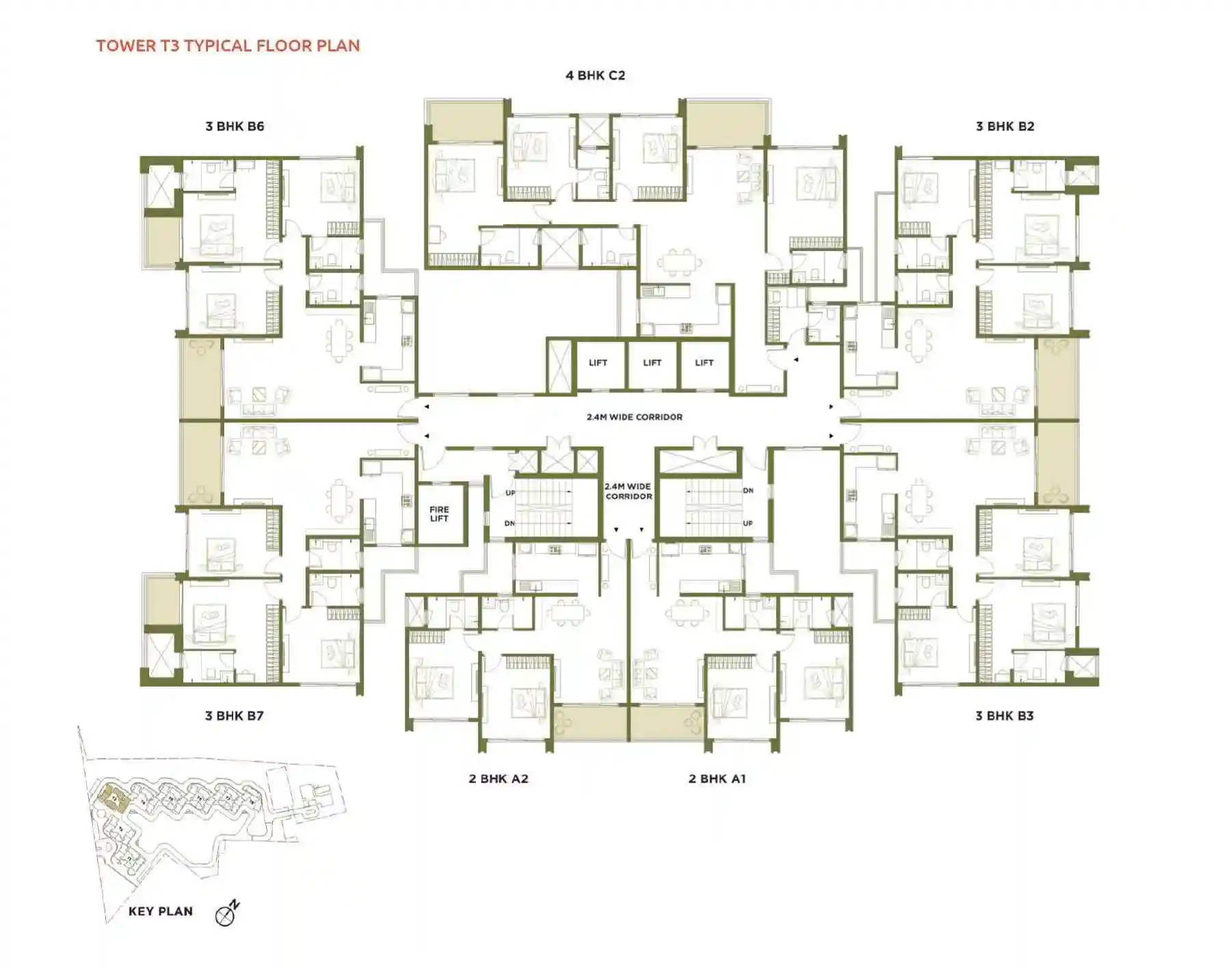 4 BHK Floor Plan 3